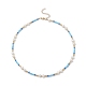 Ожерелье из акрилового искусственного жемчуга и стеклянных зерен для женщин NJEW-JN04278-3