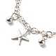 Étoile de mer & tortue & cauris forme de coquille 304 ensemble de bracelets à breloques en acier inoxydable pour fille femmes BJEW-JB06984-8
