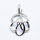 Sterling Silver Cubic Zirconia Pendant Pinch Bails STER-G028-096-3