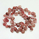 Chapelets de perles aux fraises en quartz naturel G-D285-8-2