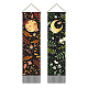Tapisseries murales décoratives en polyester motif lune et soleil AJEW-WH0399-023-1
