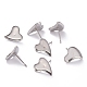 304 impostazioni per orecchini a bottone in acciaio inossidabile STAS-J032-03-1
