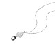 Tinysand 925 collares con colgante de gota de circonita cúbica de plata de ley TS-N322-S-3