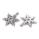 Christmas Snowflake Tibetan Style Alloy Pendants TIBEP-YW0001-58-2
