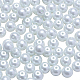 Benecreat perla rotonda con perla di vetro perlata tinta ecologico da 8 mm per la creazione di gioielli con contenitore di perline (bianco HY-BC0001-8mm-RB001-2