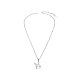 Shegrace mignon 925 pendentif en argent sterling collier plaqué lapin pendentif avec perle d'eau douce JN76A-3