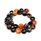Natural Striped Agate/Banded Agate Beads Strands G-P048-04-1