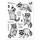 GLOBLELAND Realistic Raccoons Clear Stamps Animals Butterfly Silicone Clear Stamp Seals for Cards Making DIY Scrapbooking Photo Journal Album Decoration DIY-WH0167-57-0185-8