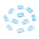 2ホールガラスシードビーズ  透明色  長方形  ライトスカイブルー  4.5~5.5x2x2~2.5mm  穴：0.5~0.8mm SEED-T003-01B-10-1