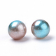Cuentas de perlas de imitación acrílica arcoiris OACR-R065-6mm-09-2
