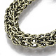 Men's Alloy Wheat Chain Bracelets X-BJEW-T014-09AB-4