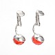 Perle di vetro alla moda orecchini a clip EJEW-JE01519-02-2