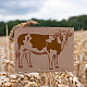 Fingerinspire 4 pcs pochoir d'animaux de ferme pour la peinture 11.8x11.8 pouces réutilisable highland vache dessin pochoir bricolage artisanat vaches pochoir pour peinture sur mur DIY-WH0172-1019-7
