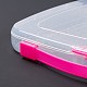 プラスチックの箱  長方形  濃いピンク  18x21.5x2.3cm CON-F018-05B-5