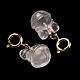 Décorations pendantes en quartz rose rose G-R489-06G-4