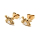 Enamel Crab Stud Earrings with 316 Surgical Stainless Steel Pins EJEW-A081-01G-2