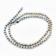 Electroplate Non-magnetic Synthetic Hematite Beads Strands G-L486-F-19-3