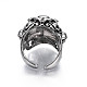 Готический панк-череп из сплава открытое кольцо-манжета для мужчин и женщин RJEW-T009-61AS-3