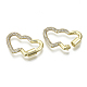 Brass Micro Pave Cubic Zirconia Screw Carabiner Lock Charms ZIRC-N039-009A-NF-3
