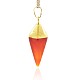 Cone Pendulum Red Agate Pendants G-N0057-06-3