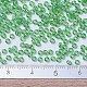 MIYUKIラウンドロカイユビーズ  日本製シードビーズ  11/0  （rr179l）透明な薄緑ab  2x1.3mm  穴：0.8mm  約5500個/50g SEED-X0054-RR0179L-4