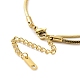 304 collar de cadena de serpiente redonda de acero inoxidable con dije de borla de perlas acrílicas para mujer NJEW-P271-07G-3