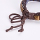 Плетеный пу кожаный шнур многожильных браслеты BJEW-K192-02D-3