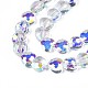 Chapelets de perles en verre transparent électrolytique EGLA-N002-22A-B01-3