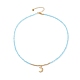 Conjunto de collares con colgante de estrella y luna para mujeres adolescentes NJEW-JN03738-04-6