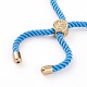 Verstellbare Nylon-Twisted-Cord-Slider-Armbänder BJEW-JB05858-02-5