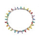 Bracelet de cheville extensible avec breloques en perles de verre colorées pour femme AJEW-AN00531-1