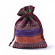 Sacchetti di sacchetti di imballaggio in cotone in stile etnico X-ABAG-S002-09-3