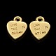 Nickel Free & Lead Free Golden Alloy Heart Charm Pendants PALLOY-J218-094G-1
