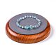 Плоские круглые деревянные браслеты ювелирных изделий pesentation выставочный лоток ODIS-P008-15B-02-2