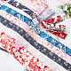 Gorgecraft 12 Yards 12 Farben japanisches Blumen-Baumwollband im Kimono-Stil OCOR-GF0001-70-5