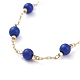 Bracelets ronds en perles synthétiques turquoise (teints) BJEW-JB05274-3