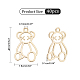 SUPERFINDINGS 40Pcs Hollow Bear Charm Alloy Bear Pendants Charms 25x16mm Light Gold Smooth Metal Pendant for Jewelry Necklace Earring Making Hole:1.8mm FIND-FH0004-52-4
