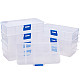 Benecreat 8 paquete 10 rejillas caja de almacenamiento de plástico caja de joyería con divisores ajustables contenedores de almacenamiento de pendientes caja de plástico transparente (13.5x6.8x3 cm CON-BC0001-02-2