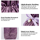 Nbeadsベルベットジュエリーバッグ、巾着＆プラスチックイミテーションパール  ベルベット布ギフトポーチ  紫色のメディア  13.2x14x0.4cm TP-NB0001-20E-4