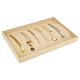 Mdf rectangular cubierto con bandejas de exhibición de collares de lino NDIS-WH0001-15-1
