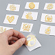 OLYCRAFT 9pcs 4x4cm Coffee Pattern Stickers Coffee Time Word Sticker Self Adhesive Gold Stickers Metal Gold Stickers for Scrapbooks DIY Resin Crafts Phone & Water Bottle Decoration DIY-WH0450-038-7