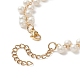 Bracelet à breloques à perles rondes en perles de coquillage BJEW-TA00219-5