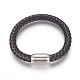 Braided Leather Cord Bracelets BJEW-F349-15P-03-1