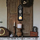 Creatcabin set di 2 portacandele da parete gotico montato su scaffale pilastro in legno applique candeliere luna gatto fiori espositore per casa sala da pranzo bagno cucina arredamento corridoio 3.9 x 14.2 pollici AJEW-WH0379-003-5