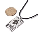 Ожерелья с подвеской в виде карты Таро 201 из нержавеющей стали NJEW-JN04496-01-3
