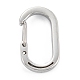 304 Stainless Steel Push Gate Snap Keychain Clasp Findings STAS-C024-16P-2