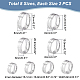 Dicosmetic 16 шт. 8 размер 316 кольцо из нержавеющей стали с рифлением для мужчин и женщин RJEW-DC0001-09A-2
