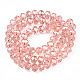 Chapelets de perles en verre électroplaqué EGLA-A034-T6mm-A34-3