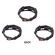 SUNNYCLUE DIY 3 Sets Braided Leather Bracelet Making Kit Multilayer Rope Bangle Cuff Wristband with Blank Alloy Cabochon Bezel Tray DIY-SC0003-44AB-5