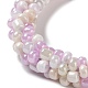 Bracelet extensible tressé en perles de verre au crochet BJEW-K232-01N-2